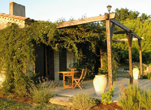 Private pergola with shower