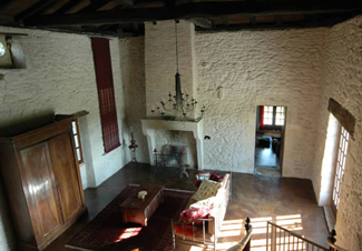 View of salon from mezzanine
